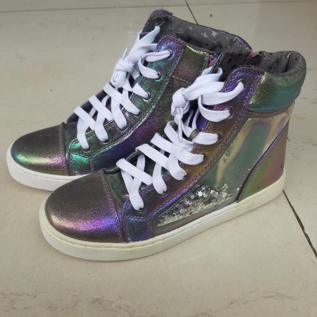JUSTICE High top sneakers glitter rainbow kids sepatu anak Bayi