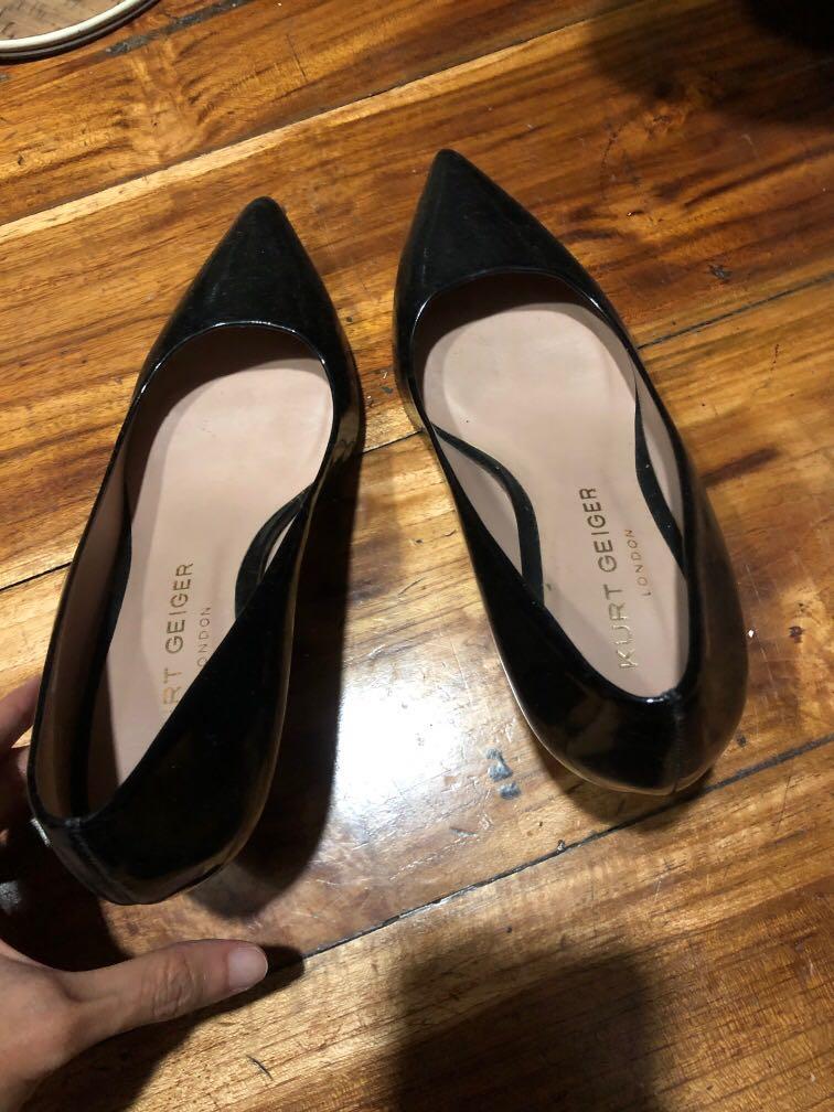 Kurt Geiger Kitten Heels Patent, Women's Fashion, Footwear, Heels on