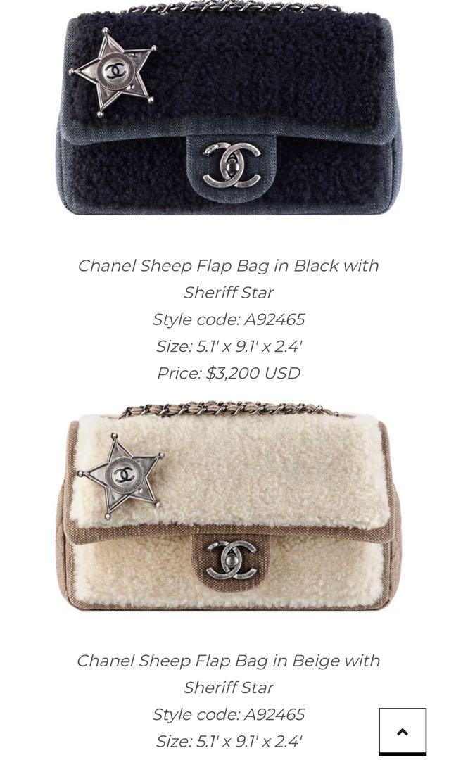 chanel shearling flap bag