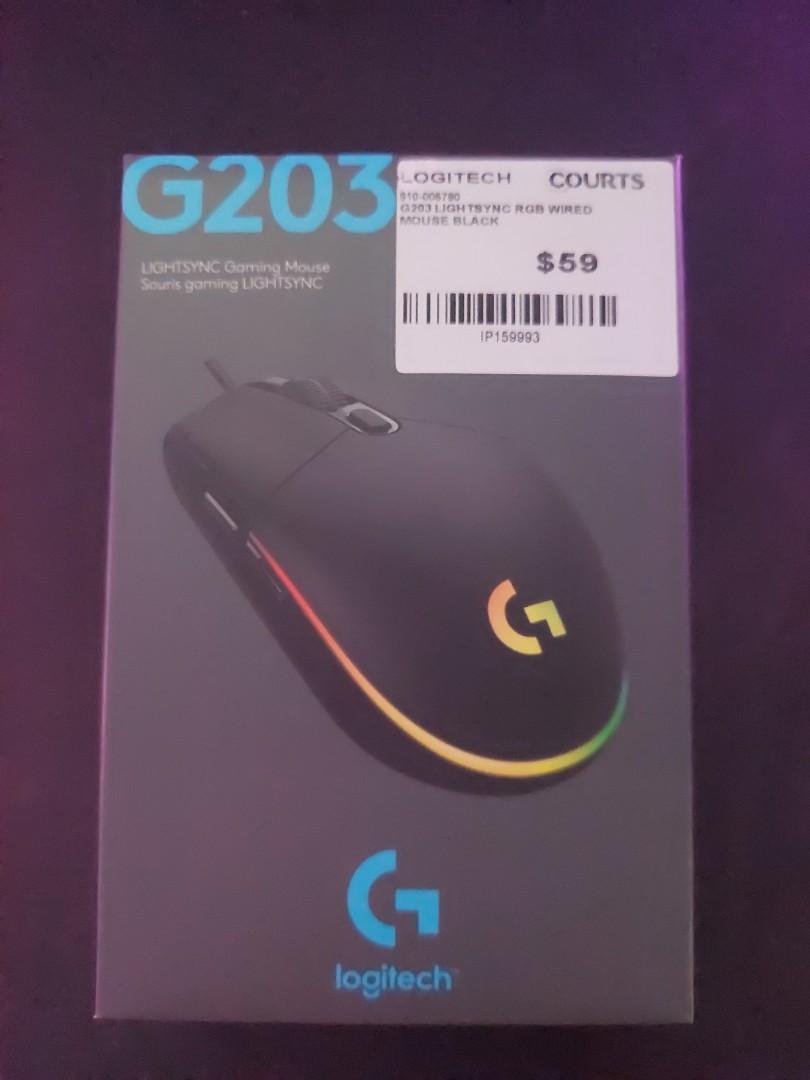 Souris gamer g203 lightsync gaming mouse noire Logitech
