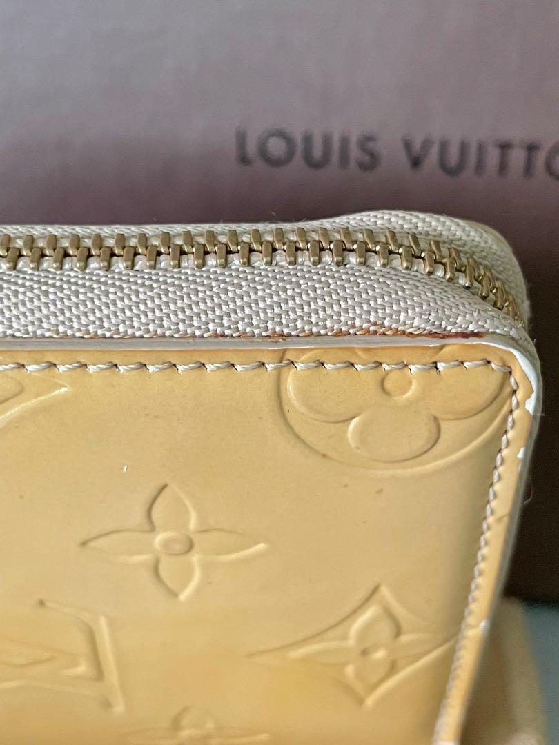 Louis Vuitton Gold-Beige Monogram Vernis Long Zippy Wallet Zip