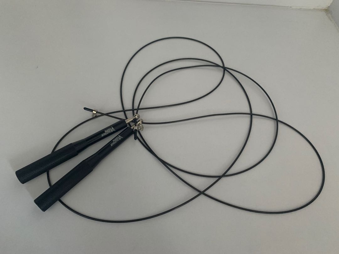 Manila Athletica Lightning Speed Rope Jump Rope Black, Sports Equipment ...