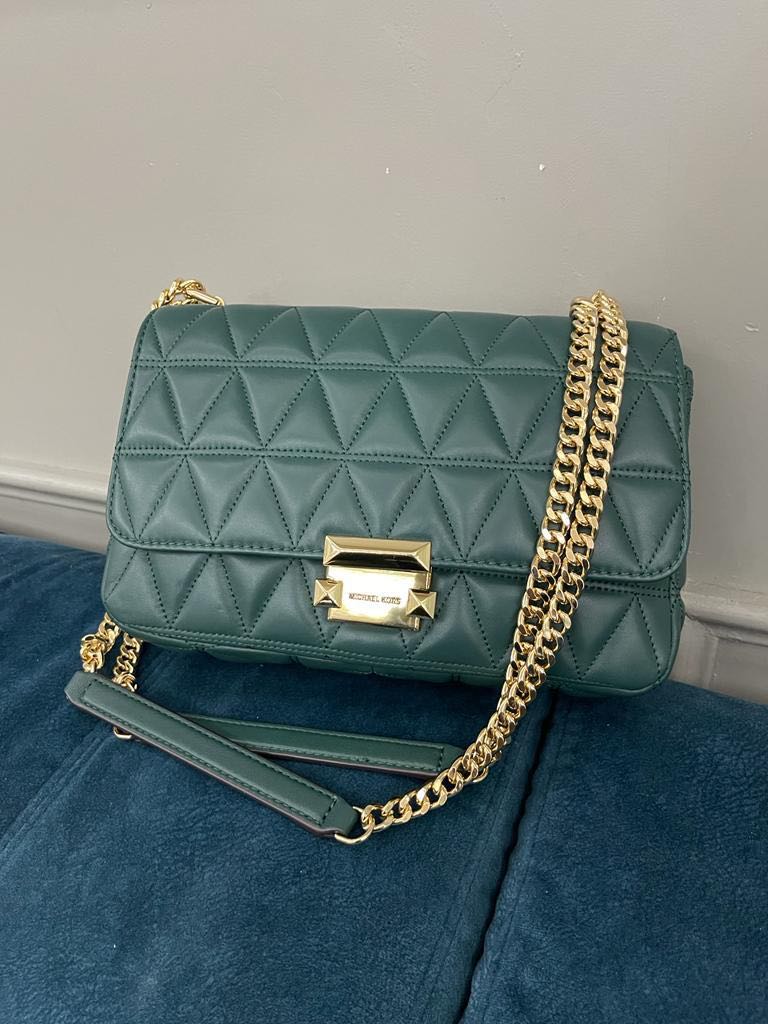 Michael Kors Sloan Large Quilted Leather Shoulder Bag, Luxury, Bags