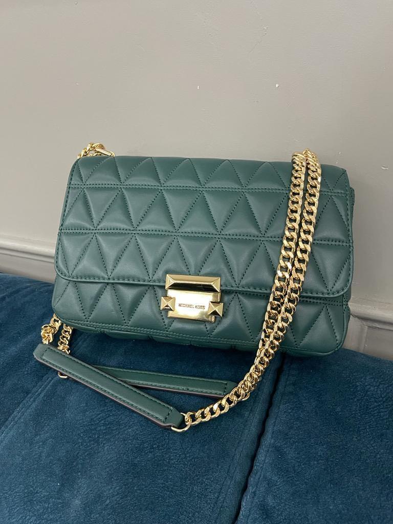 Michael Kors Sloan Large Quilted Leather Shoulder Bag, Luxury, Bags