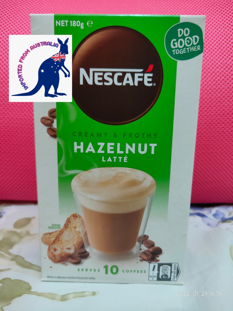 Nescafe Hazelnut Latte (10 sachets) from Australia, Food & Drinks