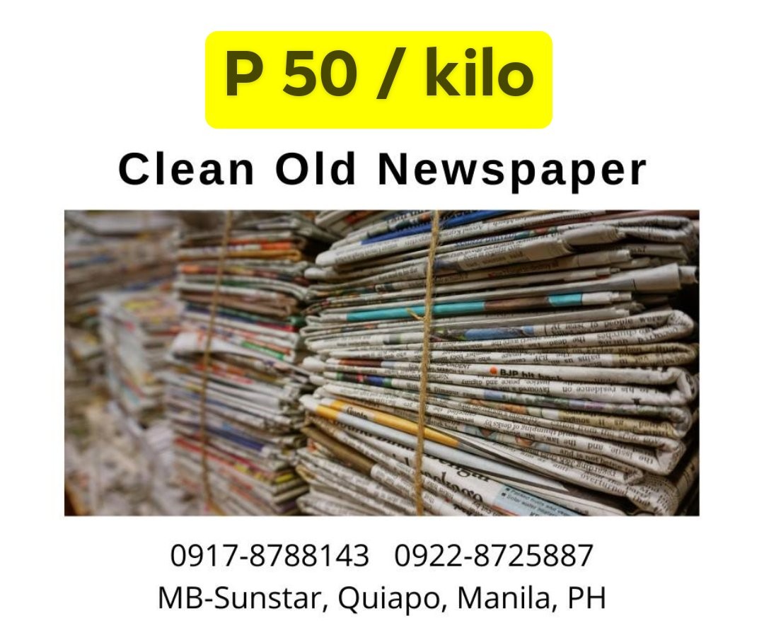 NEWSPAPER DYARYO ENGLISH FILIPINO CHINESE CLEAN OLD KILO FOR PAMBALOT
