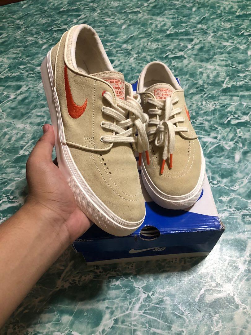 Nike sb zoom stefan janoski canvas sale fossil & sail white mens shoes