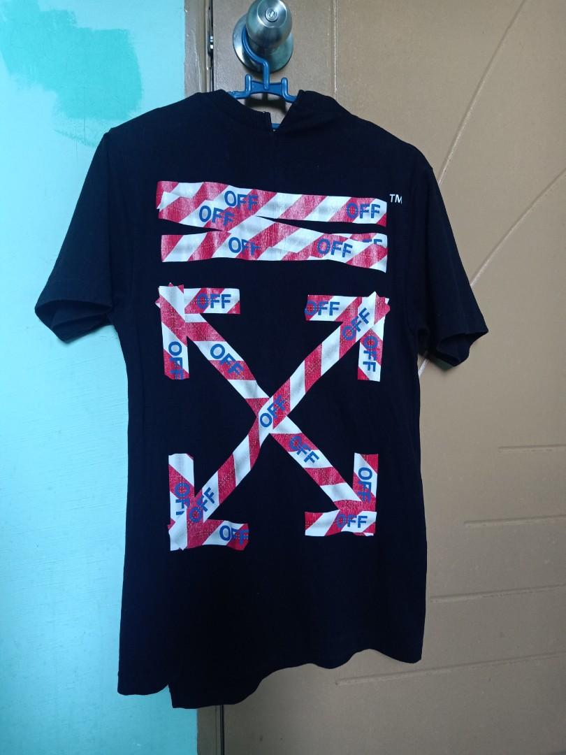 Off white barricade tape hoodie hot sale