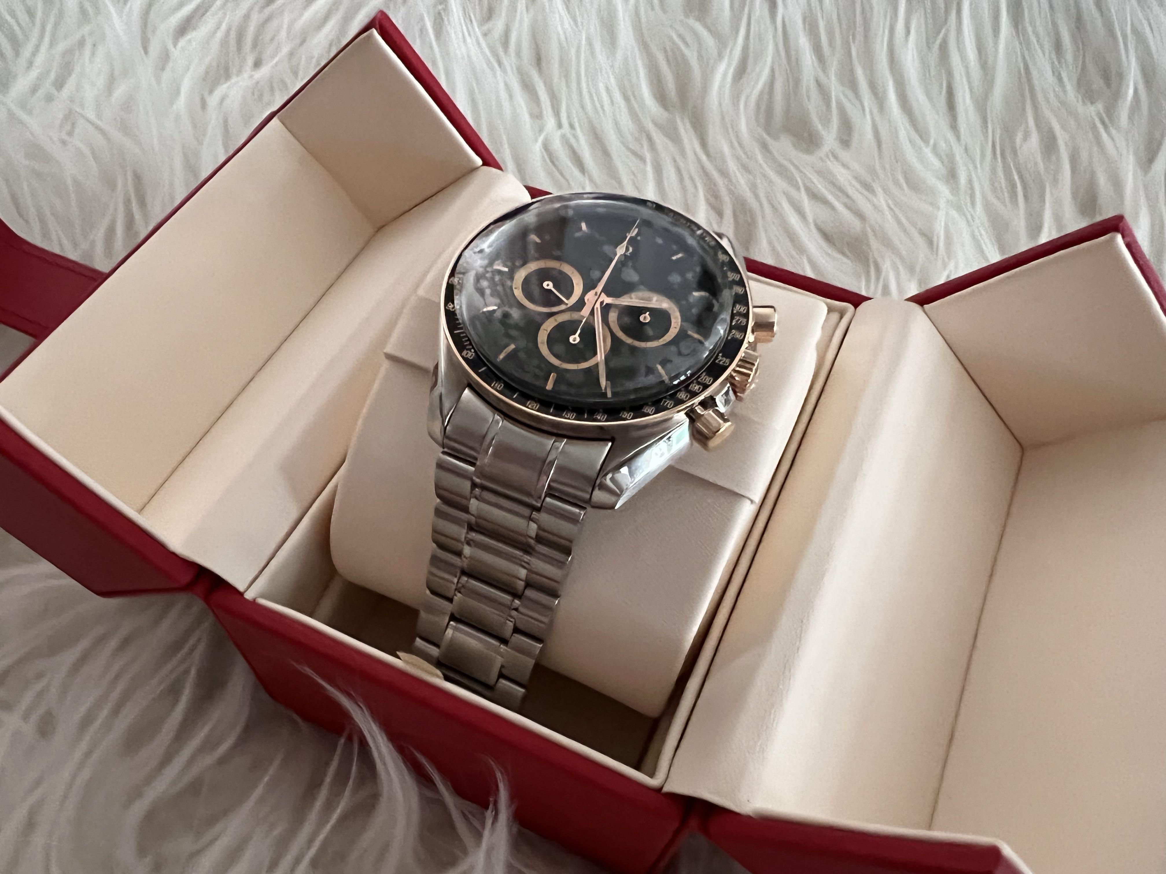 Omega Speedmaster Professional Moonwatch Apollo 15 (Category: Luxury Watches) located in Taguig. Submitted by sarah.dt (Listing ID 1141061065, Image 2). Description: OMEGA Speedmaster Apollo 15 35th Anniversary LIMITED EDITION 💯 Authentic With 2 years Warranty full service (2022-2024) .
