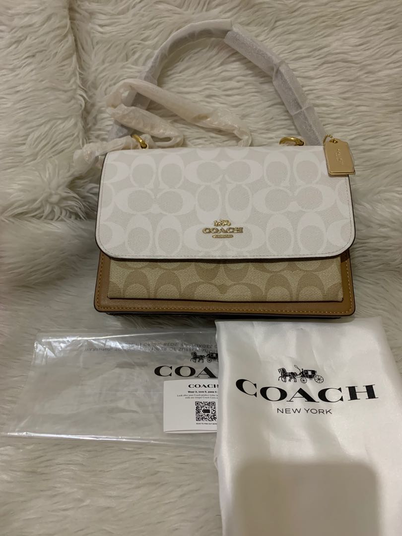 Original Coach Klare Crossbdy in signature canvas, Luxury, Bags
