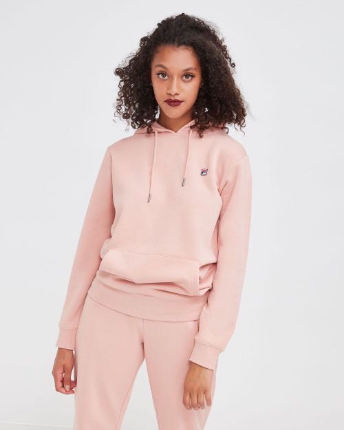 pink fila logo hoodie, Women's Fashion 