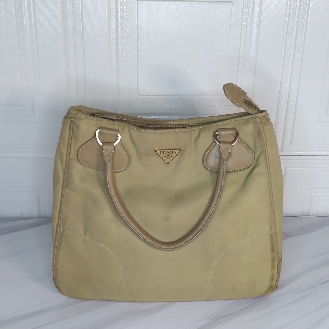 prada brown leather shoulder bag vintage