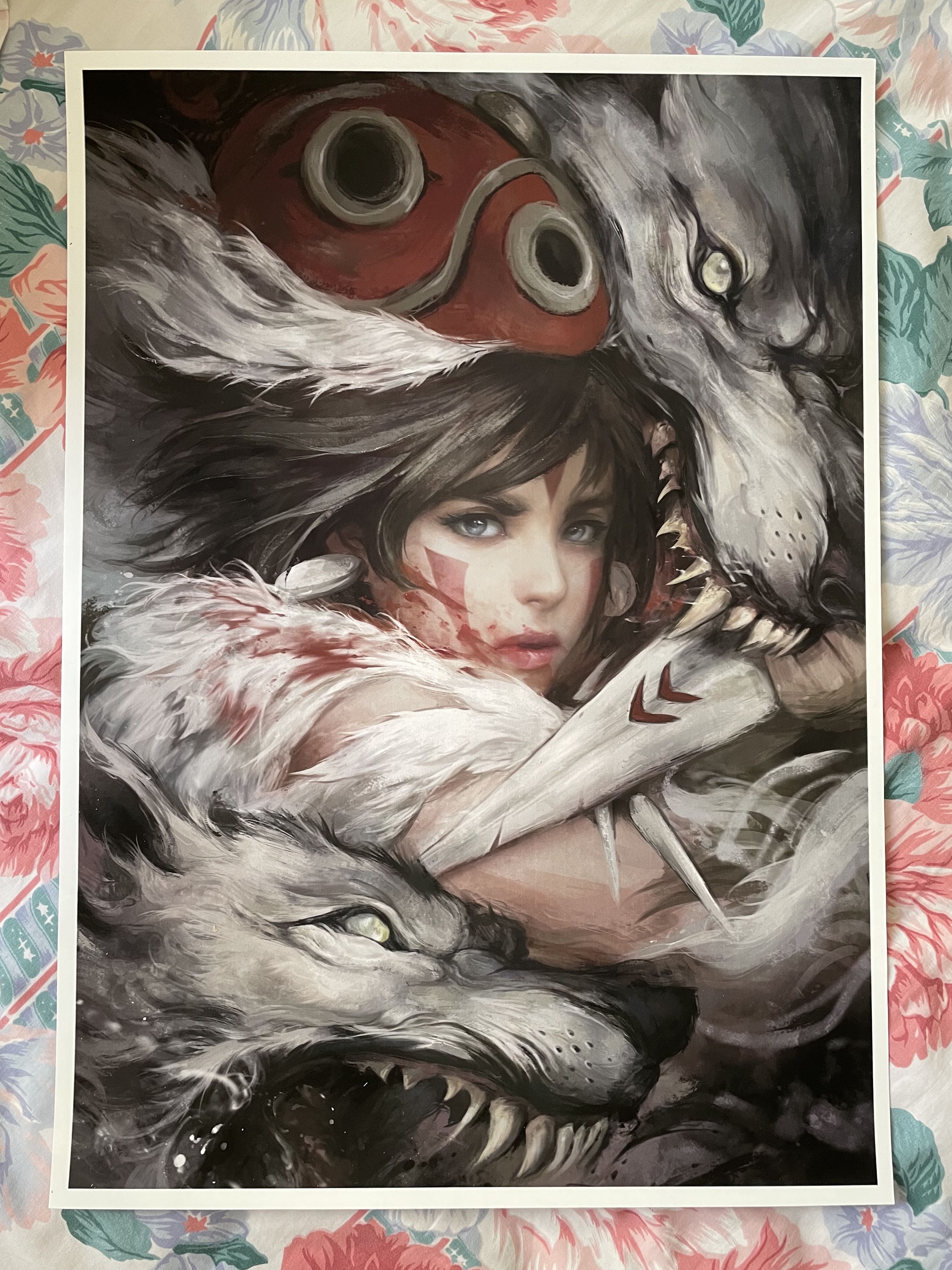 Outlook, anime, princess mononoke, white wolf, wolf, HD phone wallpaper |  Peakpx
