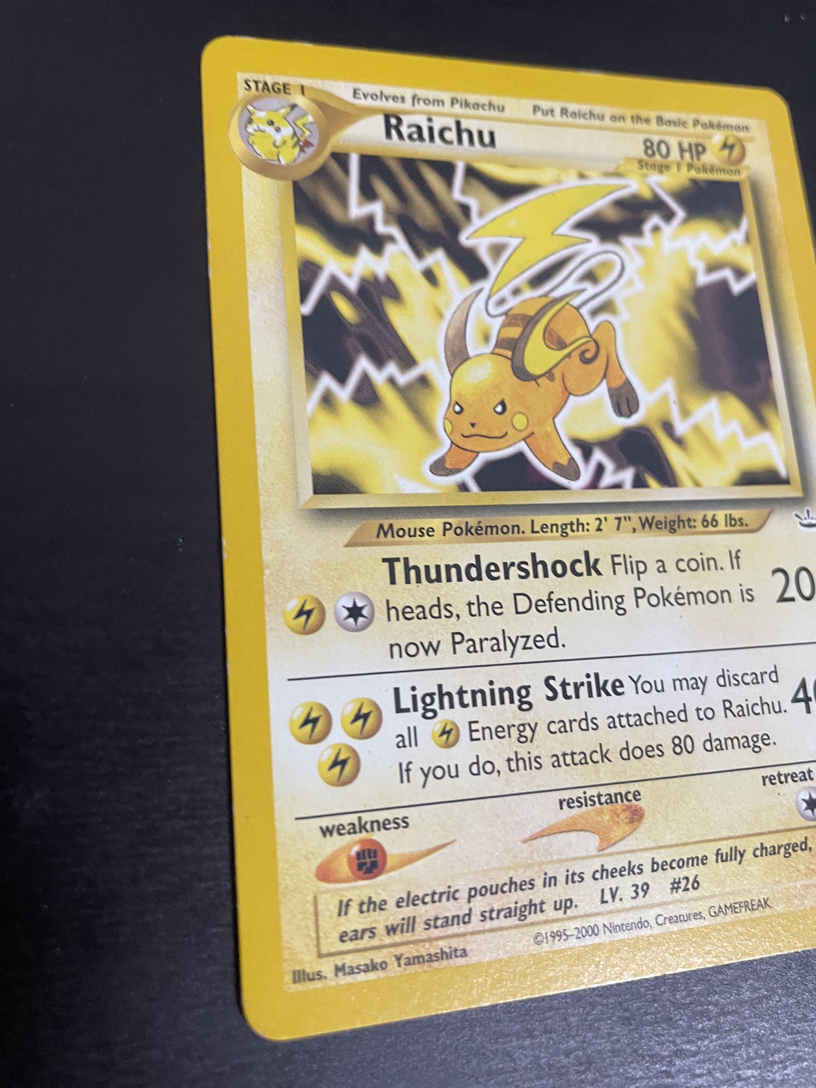 determine pokemon card value Raichu Pokemon Card Credit Card Credit Card Skin – Anime Town Creations main image 1