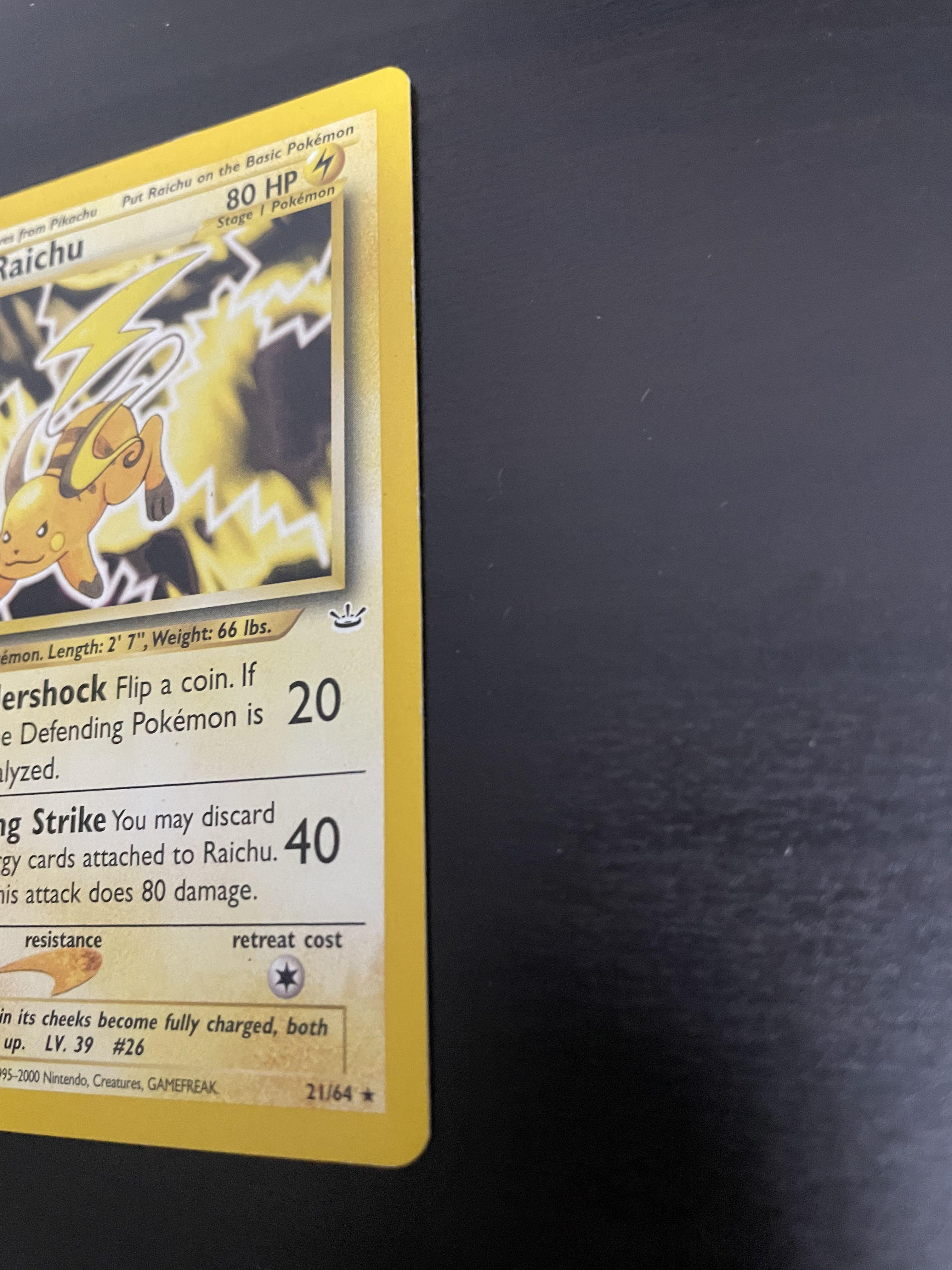 RAICHU - Neo Revelation - 21/64 - Rare - Pokemon Card, Hobbies & Toys, Memorabilia & Collectibles, Vintage Collectibles on Carousell RAICHU - Neo Revelation - 21/64 - Rare - Pokemon Card, Hobbies & Toys, Memorabilia & Collectibles, Vintage Collectibles on Carousell