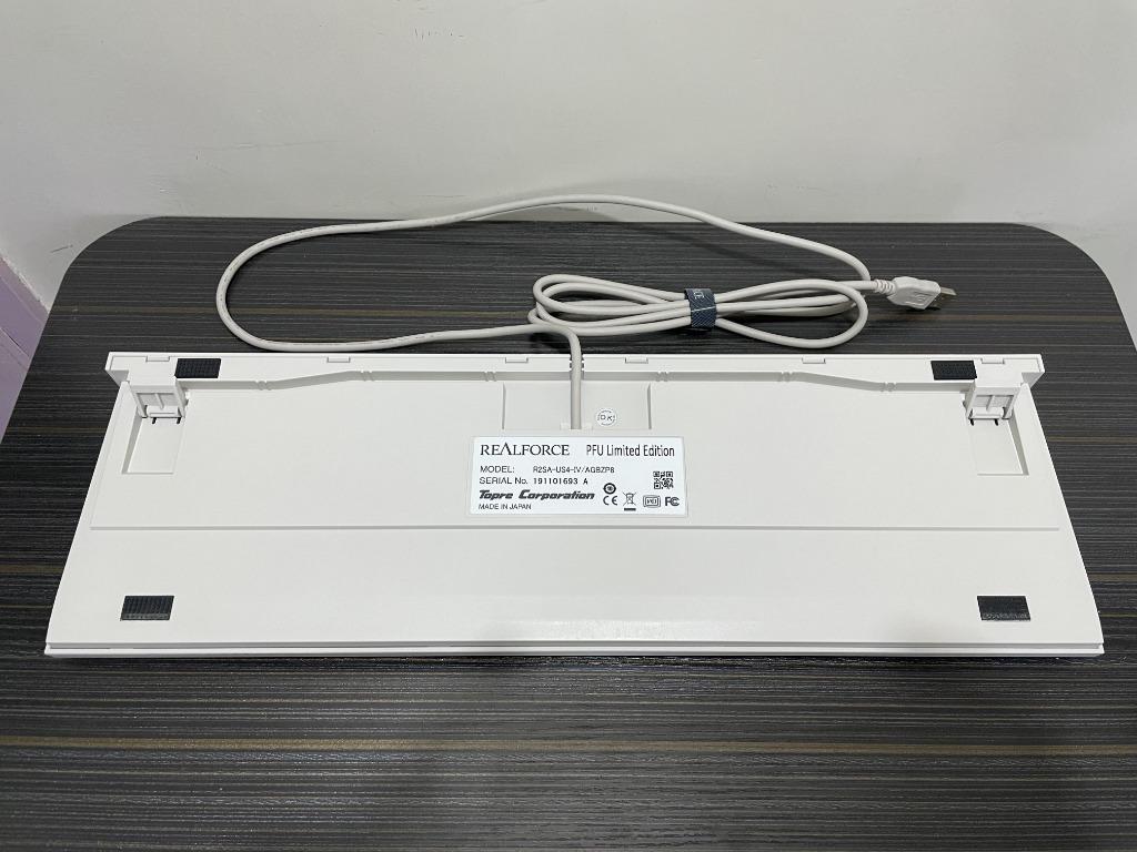 Realforce R2 PFU Topre 靜電容鍵盤限量版象牙白45克有盒齊配件, 電腦