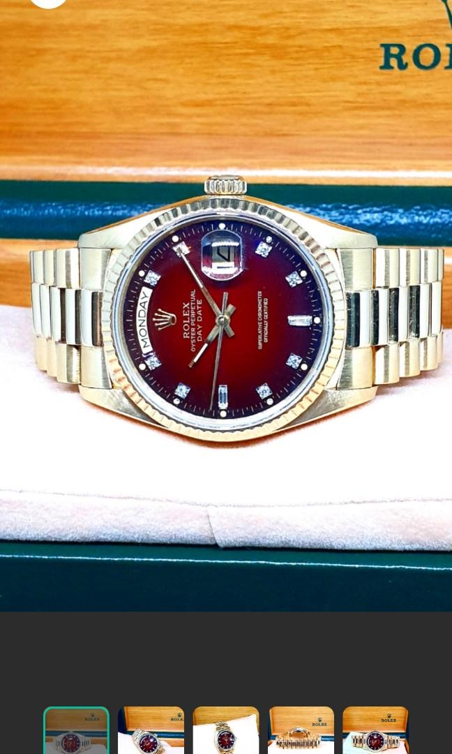Red presidential deals rolex