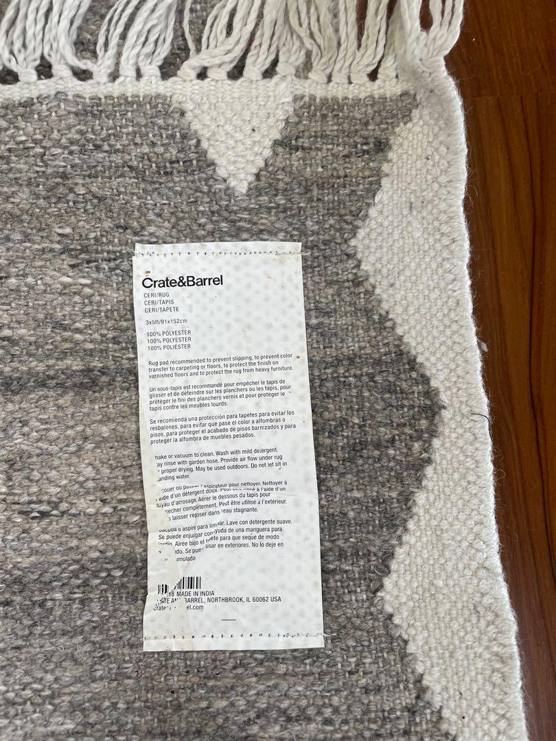 Rug from Crate and Barrel, Furniture & Home Living, Home Decor, Carpets
