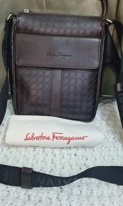 Salvatore ferragamo mens messenger bag deals