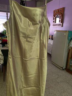 Satin Dress Cowl Neck