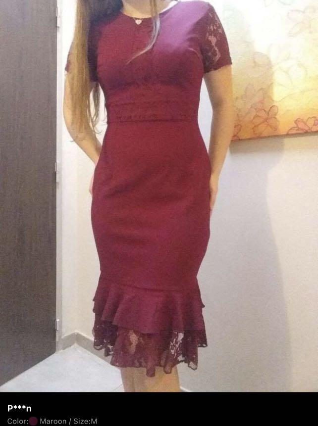 Shein Miusol Lace Panel Ruffle Dress (Category: Dresses) located in Malvar. Submitted by jerisse (Listing ID 1141048163, Image 2). Description: . selling this miusol lace panel ruffle hem pencil lovely dress. not worn pa. brand new - ordered from shein RFS: di nakaabot for grad picture. Size Medium PM is the key 🔑.