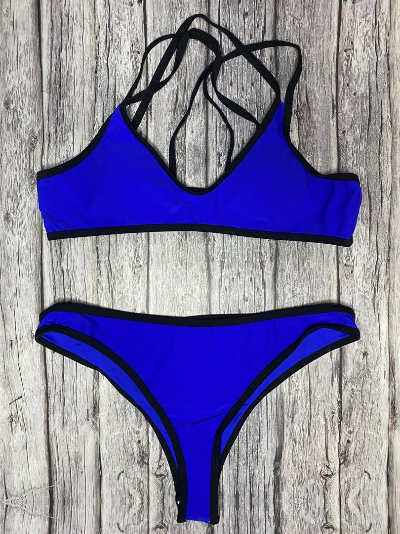Shein Royal Blue Large Bikini, Women's Fashion, Swimwear, Bikinis