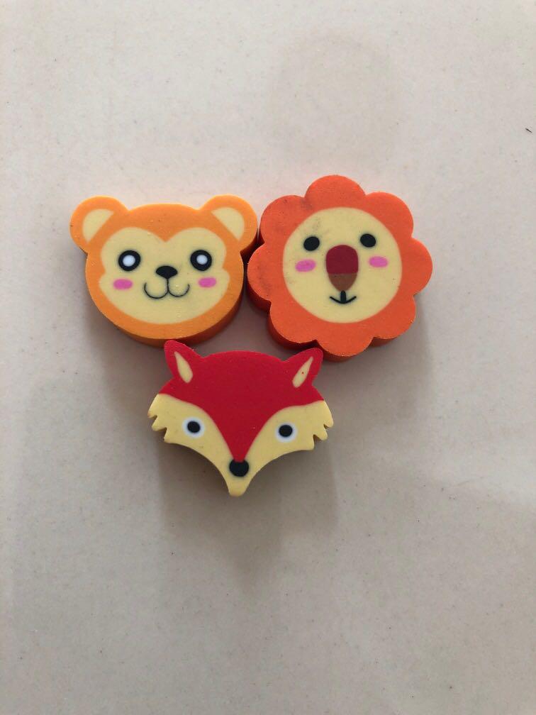 Small animal erasers, Hobbies & Toys, Stationery & Craft, Stationery &  School Supplies on Carousell