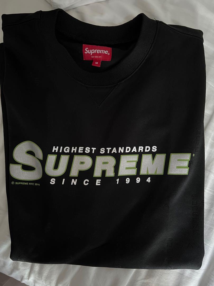 supreme highest standards athletic S/S top black