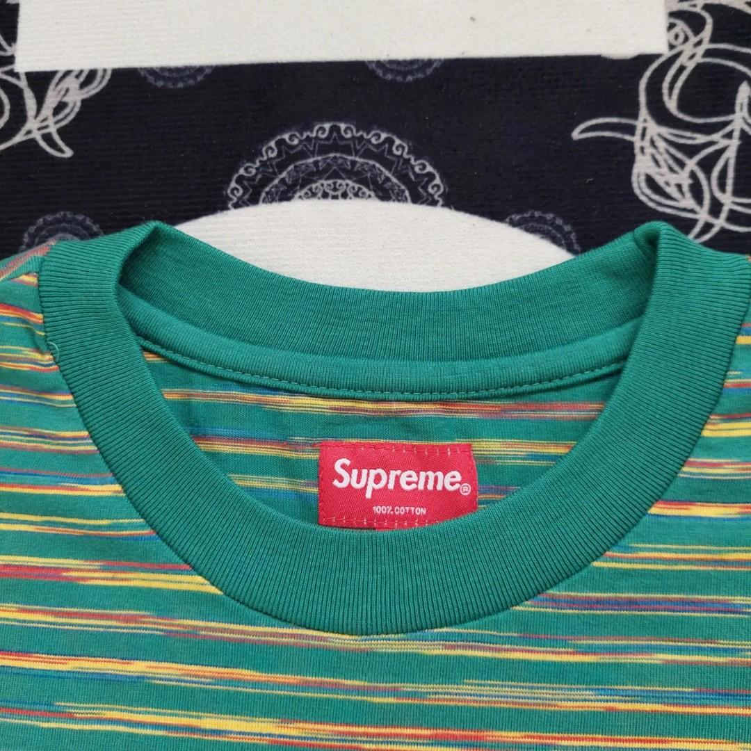 static stripe tee green 