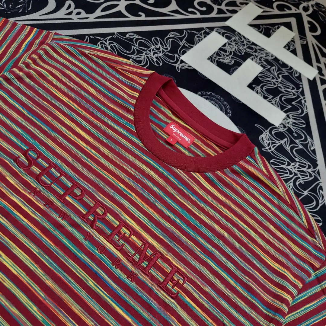 Supreme static outlet stripe tee