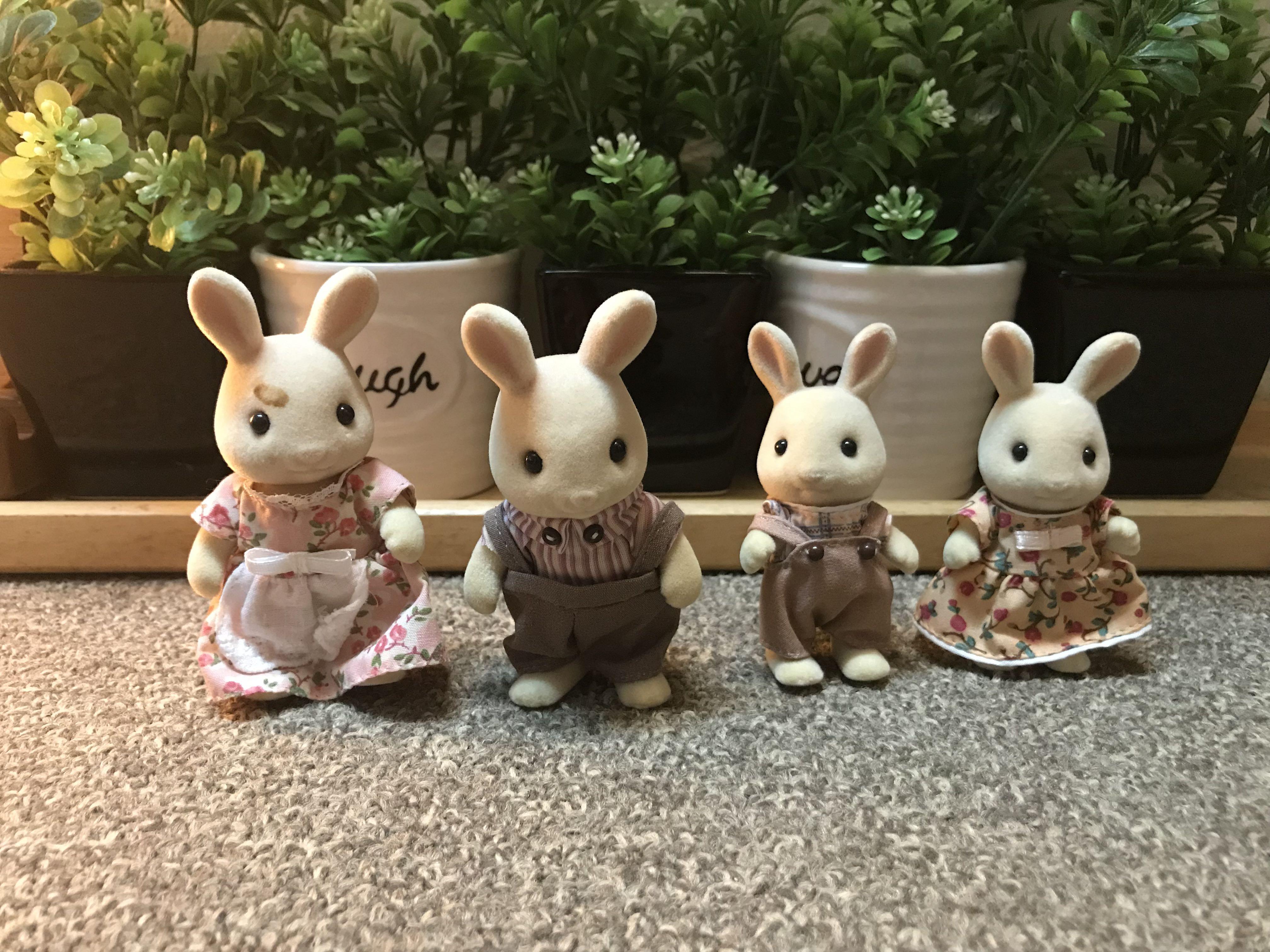 Sylvanian families milk rabbit family clearance