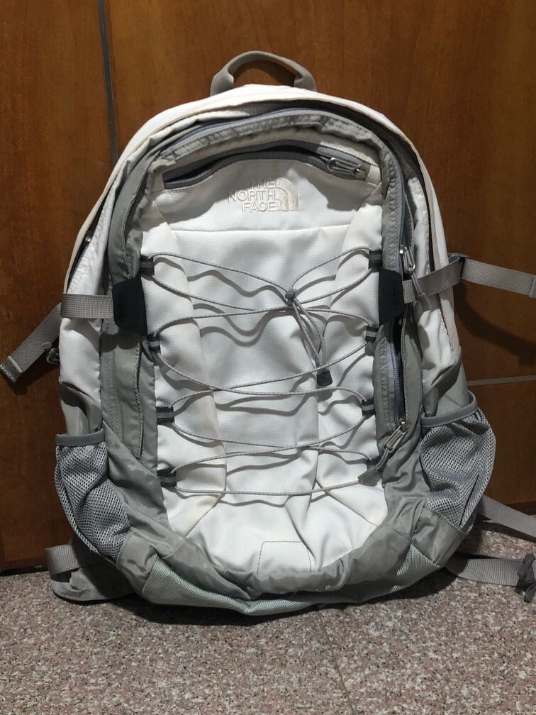 The North Face white backpack Men s Fashion Bags Backpacks
