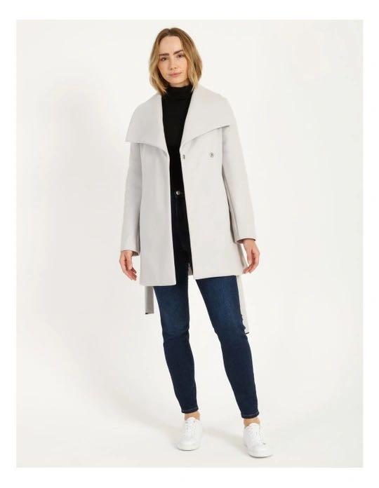 White sales petite coat