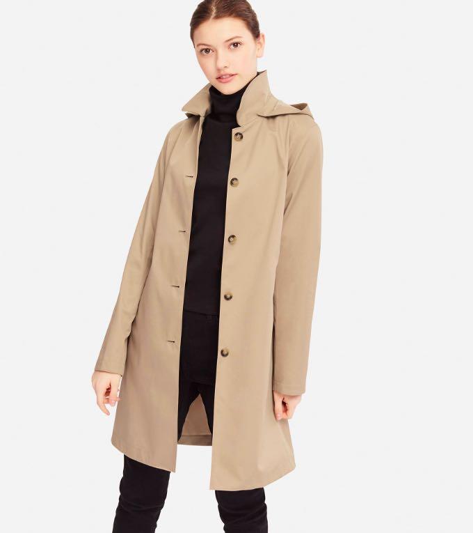 IMPERMEABLE UNIQLO BLOCKTECH neuf Taille L Femme Beige clair avec capuche  EUR 68,00 - PicClick FR