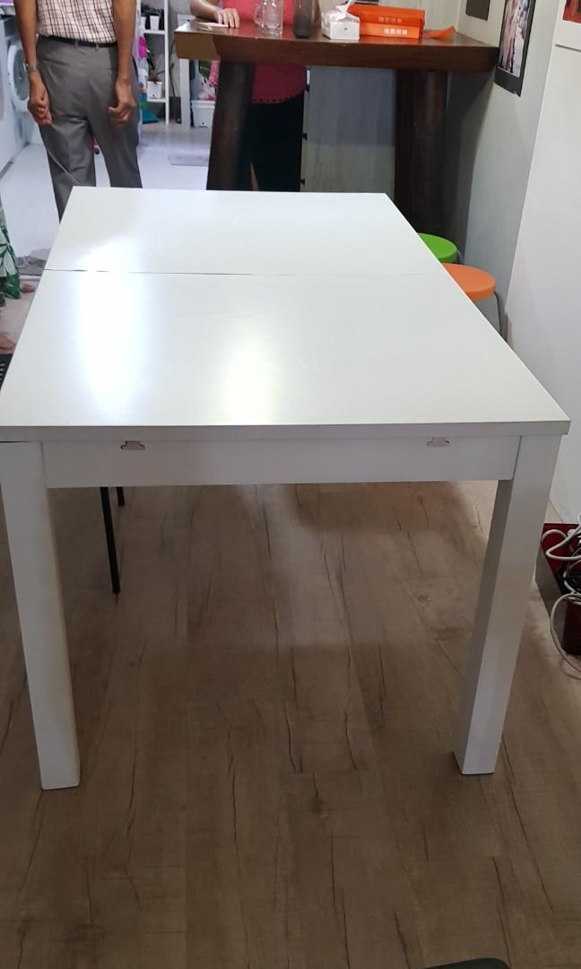 Used Retractable Ikea Dining Table, Furniture & Home Living, Furniture ...