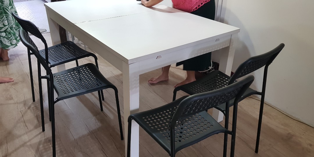 Used Retractable Ikea Dining Table, Furniture & Home Living, Furniture ...