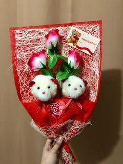 Valentine Gift Bouquet with Bear