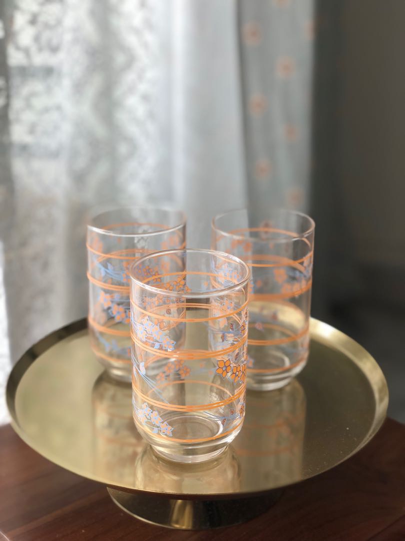 Vintage Drinking Glass Gelas Kaca Furniture And Home Living Kitchenware And Tableware Other 3474