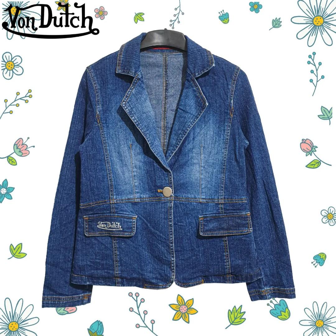 VON DUTCH Blazer Denim Jacket | Jaket 