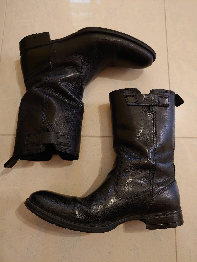 Zara Man 男裝皮boots, 男裝, 鞋, 靴- Carousell