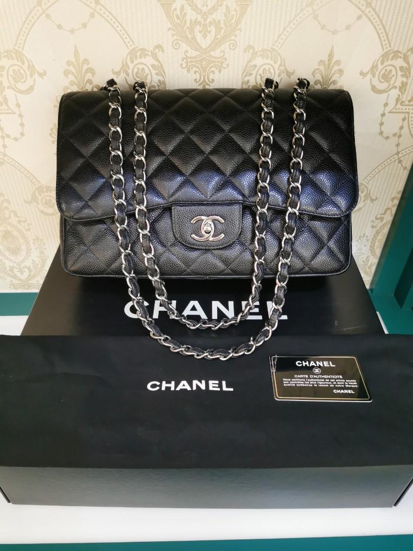13 LNIB Chanel Jumbo Classic Single Flap Black Caviar SHW, Luxury, Bags &  Wallets on Carousell