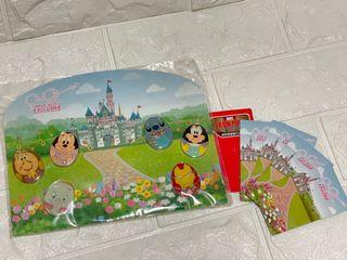 香港迪士尼樂園 奇妙處處通 2017年 會員限定  花蛋徽章 一套六款 Hong Kong Disneyland Magic Access Pin Trading