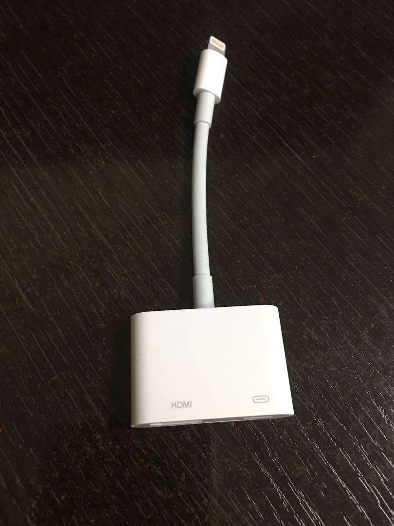 正版 極新 Original Apple lightning digital HDMI AV adapter 轉換器, 電腦＆科技, 電腦周邊