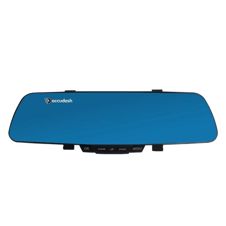 Accudash Dual Mirror Car Camera (Real 1080p + Real 720p) + FREE 16GB