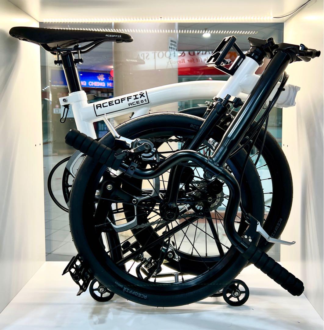 ACEOFFIX Matte Gloss White 3 Speed Trifold Bike Sports Equipment Bicycles Parts Bicycles on Carousell