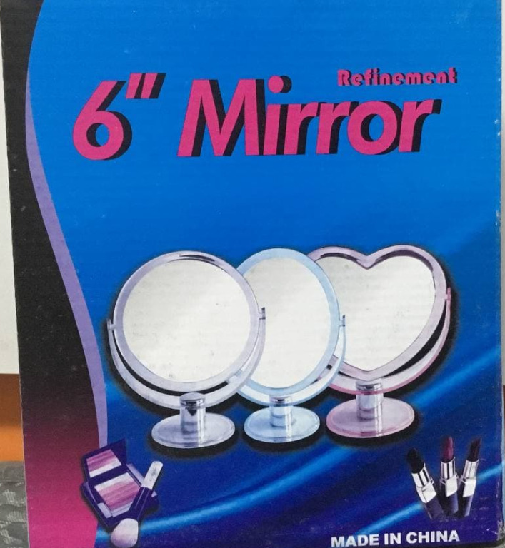 Acrylic Makeup Mirror Cute Heart Shaped Cosmetic Mirror, Transparent