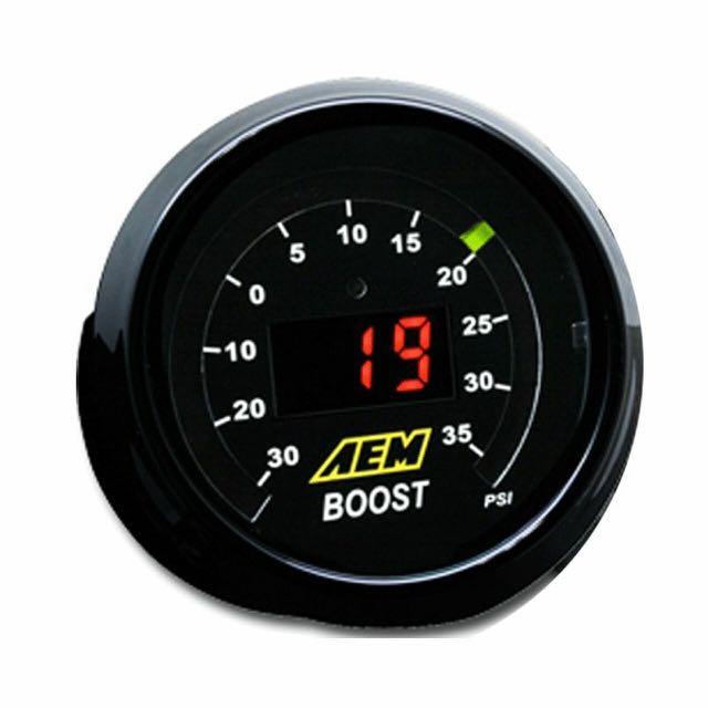 AEM Oil Pressure & Turbo gauge, 汽車配件, 電子配件 Carousell