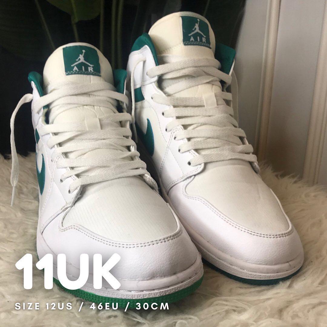 Jordan 1 mid store white mystic green