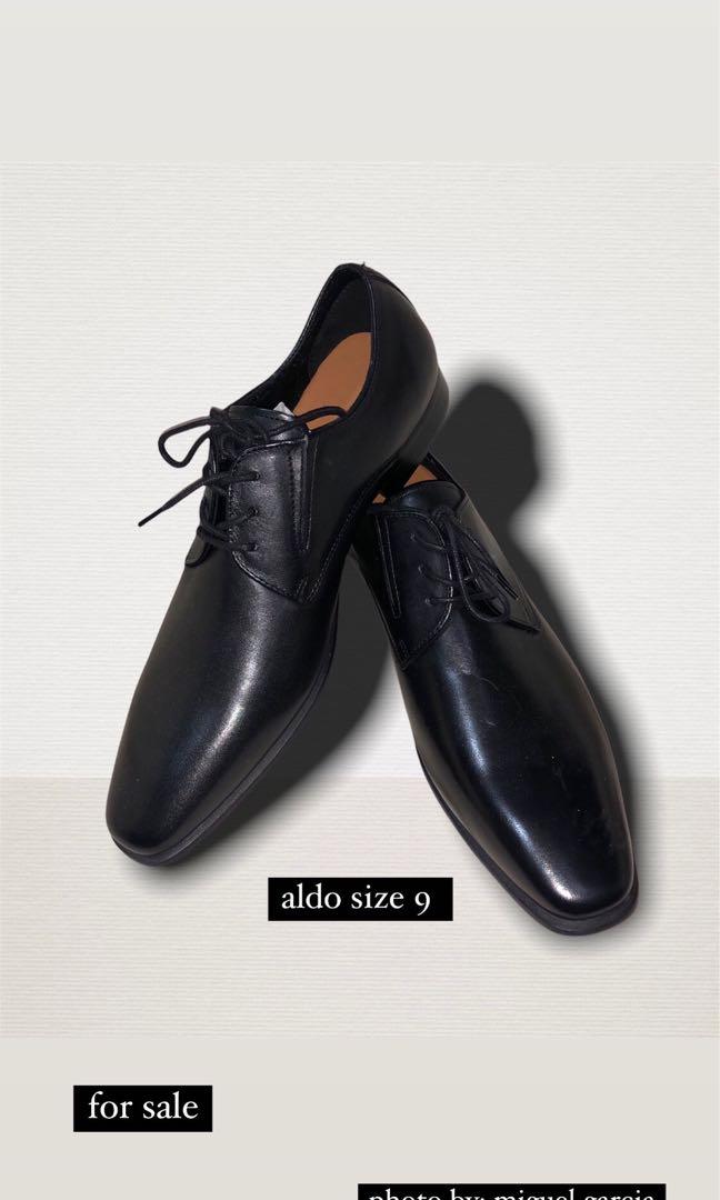 Aldo Us 9 Black Dress Shoes, Men'S Fashion, Footwear, Dress Shoes On  Carousell