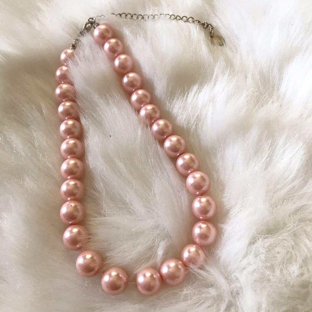 Baby Pink Pearl Necklace 